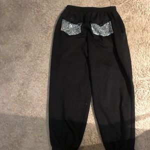 SEQUIN SWEATPANTS SIZE LARGE
